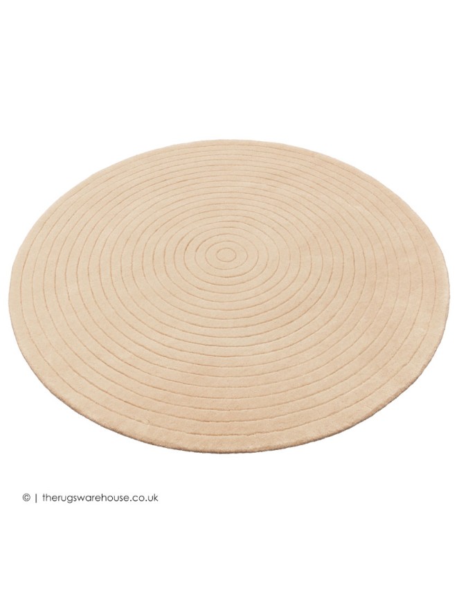 Harrare Beige Circle Rug - 7