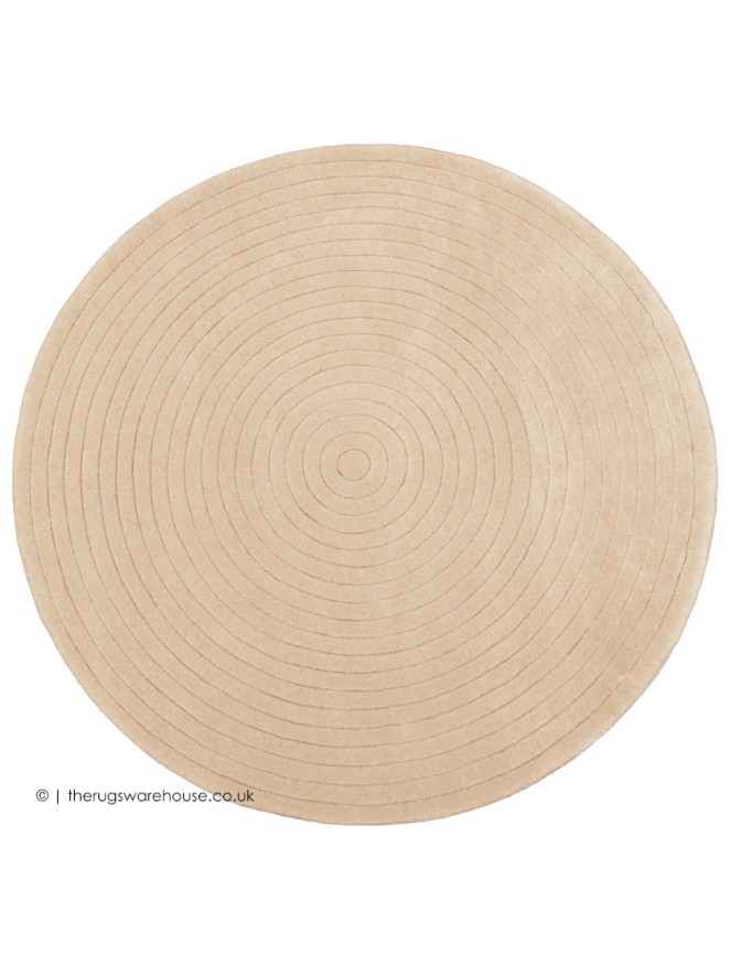 Harrare Beige Circle Rug - 8