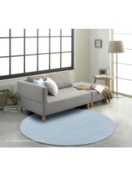 Harrare Blue Circle Rug - Thumbnail - 2