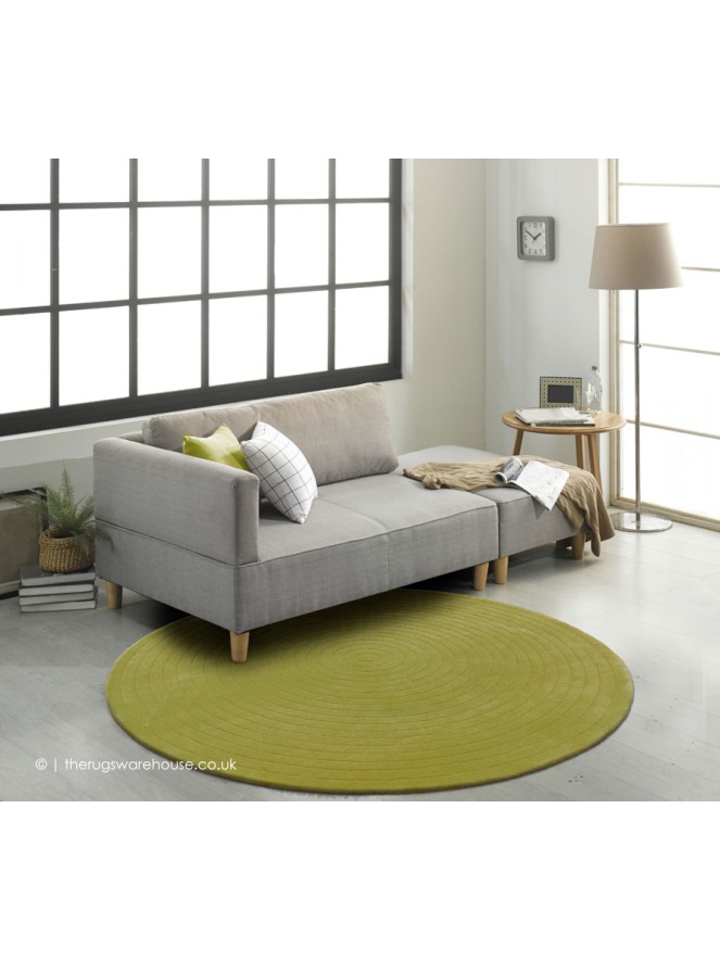 Harrare Green Circle Rug - 2