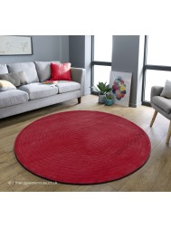 Harrare Red Circle Rug - Thumbnail - 2