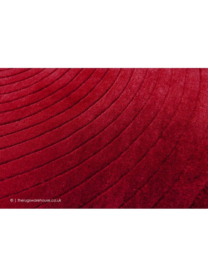 Harrare Red Circle Rug - 3