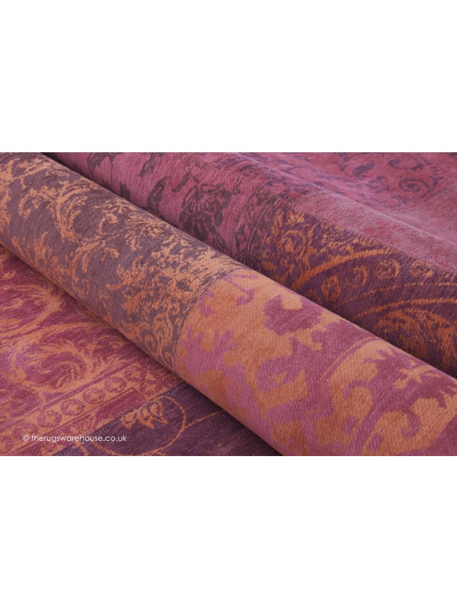 Vintage Orange Purple Rug - 5