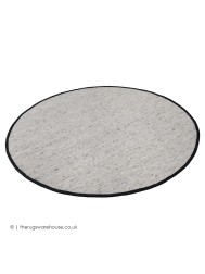 New York Whitesmoke Black Circle Rug - Thumbnail - 8