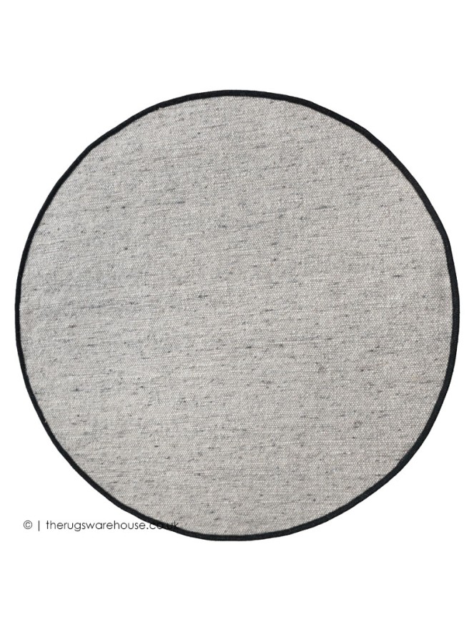 New York Whitesmoke Black Circle Rug - 9