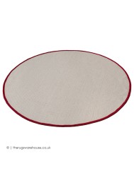 New York Cream Red Circle Rug - Thumbnail - 7