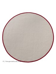 New York Cream Red Circle Rug - Thumbnail - 8