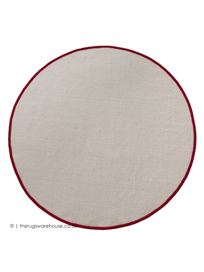 New York Cream Red Circle Rug - 8