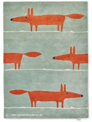 Mr Fox Mint Poppy Rug - Thumbnail - 7