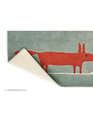 Mr Fox Mint Poppy Rug - Thumbnail - 4