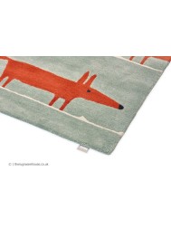 Mr Fox Mint Poppy Rug - Thumbnail - 6