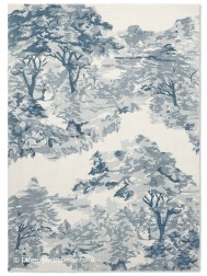 Toile Light Blue Rug - Thumbnail - 7