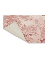 Toile Light Pink Rug - Thumbnail - 6