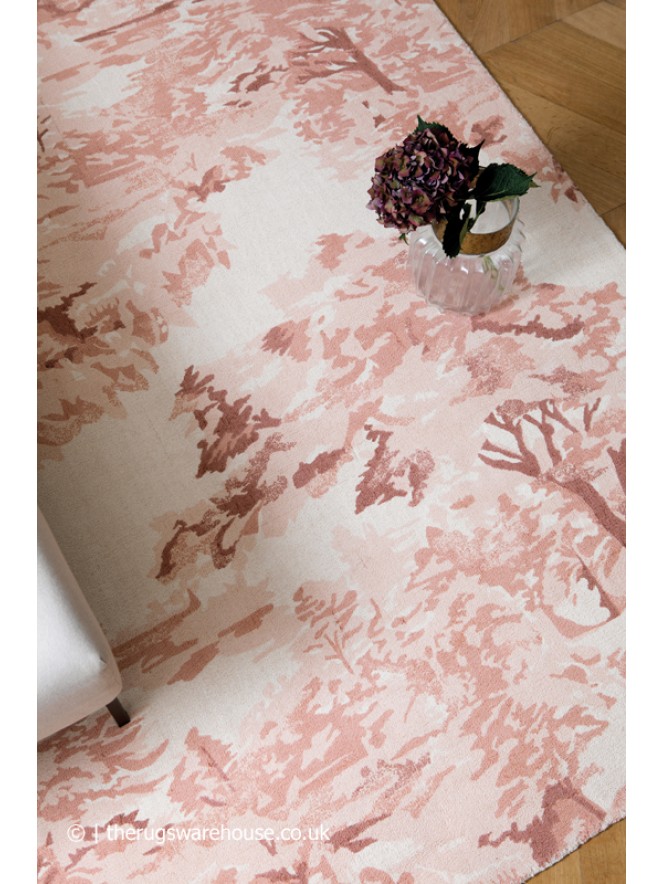 Toile Light Pink Rug - 3