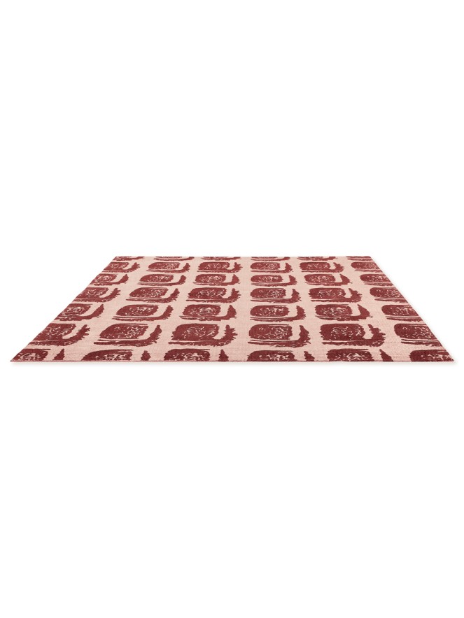 Woodblock Red Rug - 4