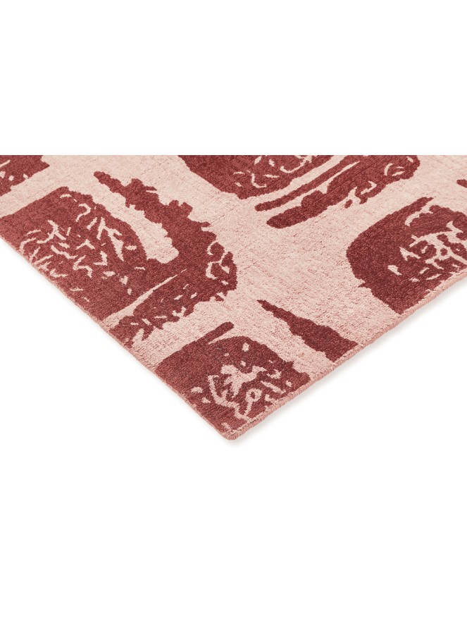 Woodblock Red Rug - 5