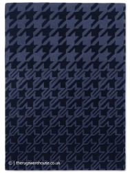 Houndstooth Dark Blue Rug - Thumbnail - 8