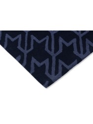 Houndstooth Dark Blue Rug - Thumbnail - 5