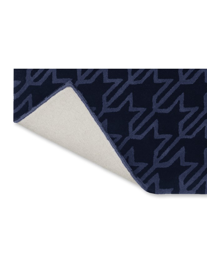 Houndstooth Dark Blue Rug - 6