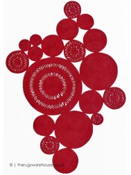 Alyssa Patchwork Red Rug - Thumbnail - 5