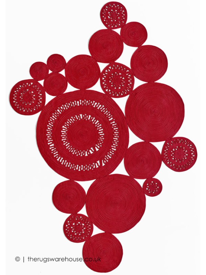 Alyssa Patchwork Red Rug - 5