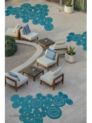 Alyssa Twist Teal Blue Rug - Thumbnail - 2