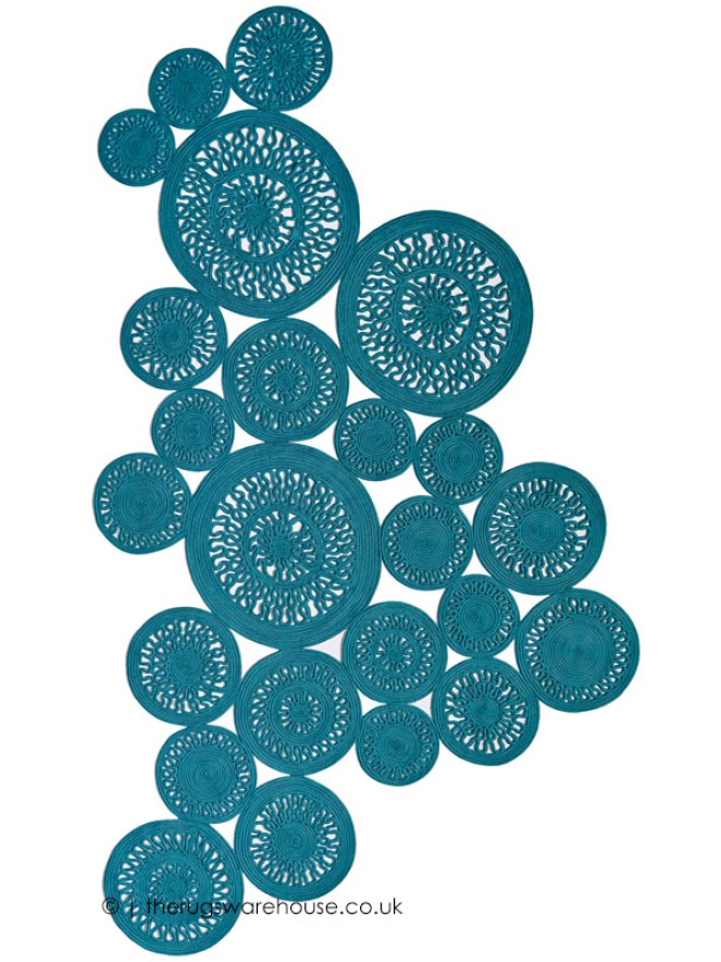 Alyssa Twist Teal Blue Rug - 4