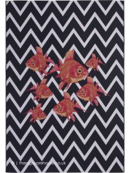 Zig Zag Fish Rug - Thumbnail - 4