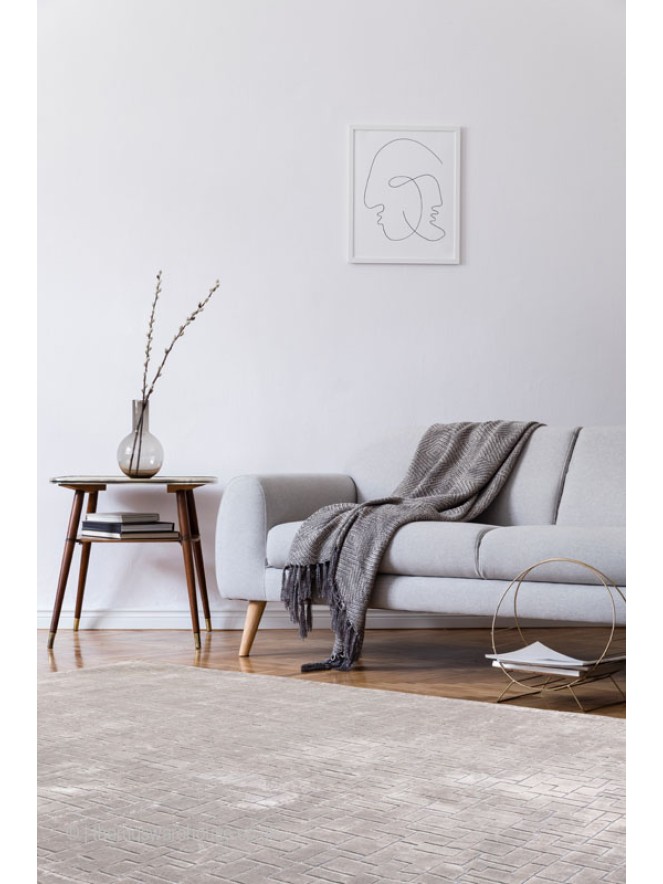 Glaze Silver Tetris Rug - 2