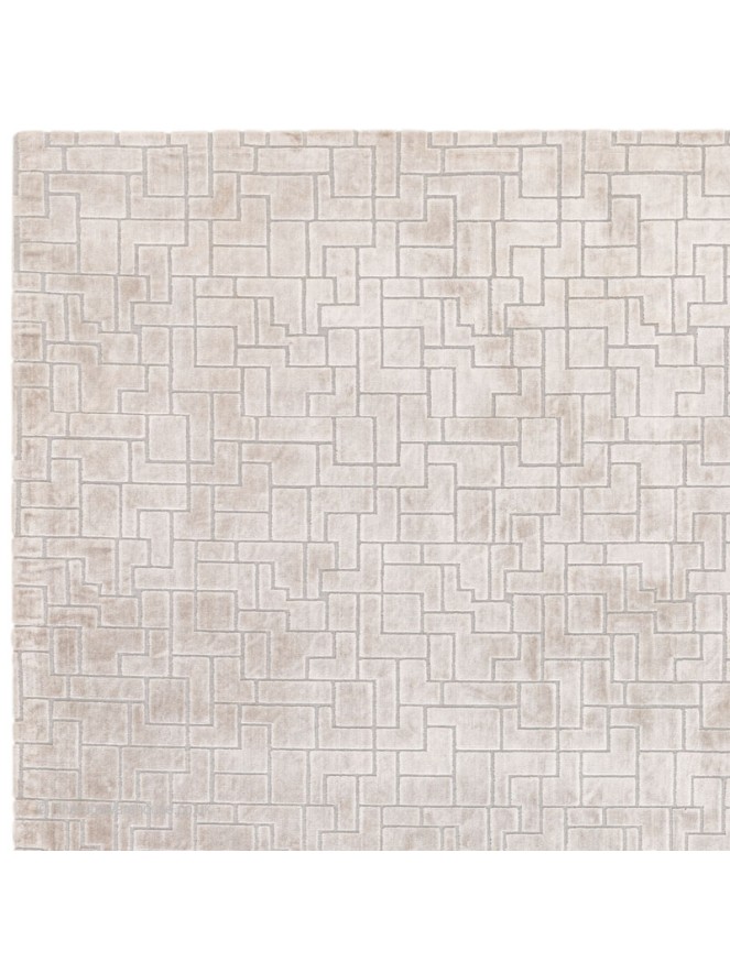 Glaze Silver Tetris Rug - 4