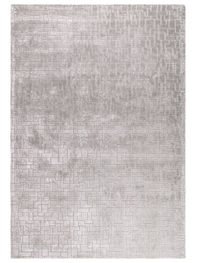 Glaze Silver Tetris Rug - 7