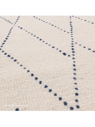 Nepal Cream Blue Linear Rug - Thumbnail - 3