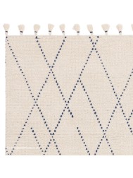 Nepal Cream Blue Linear Rug - Thumbnail - 5