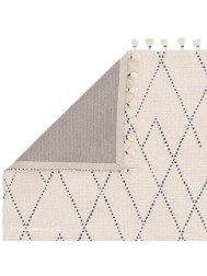 Nepal Cream Blue Linear Rug - Thumbnail - 6