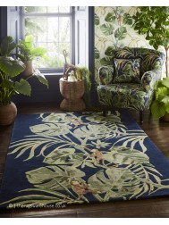 Monkey Business Indigo Rug - Thumbnail - 2