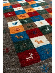 Gabbeh Squares Grey Rug - Thumbnail - 5