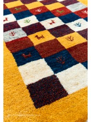 Gabbeh Squares Mustard Rug - Thumbnail - 5