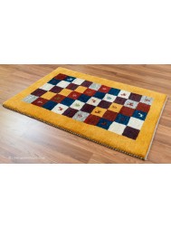 Gabbeh Squares Mustard Rug - Thumbnail - 8