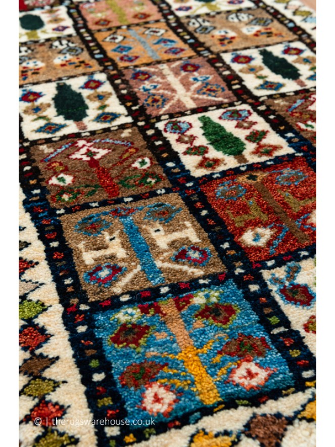 Gabbeh Squares Tribal Rug - 6