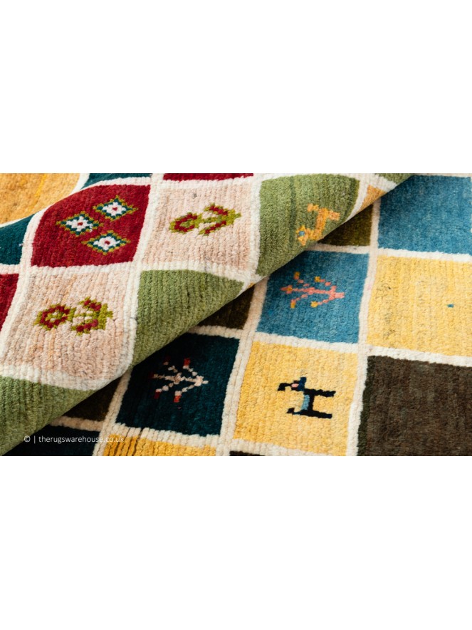 Gabbeh Squares Multi Rug - 4