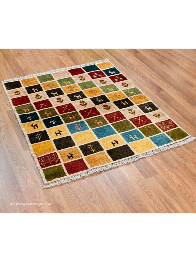 Gabbeh Squares Multi Rug - 7