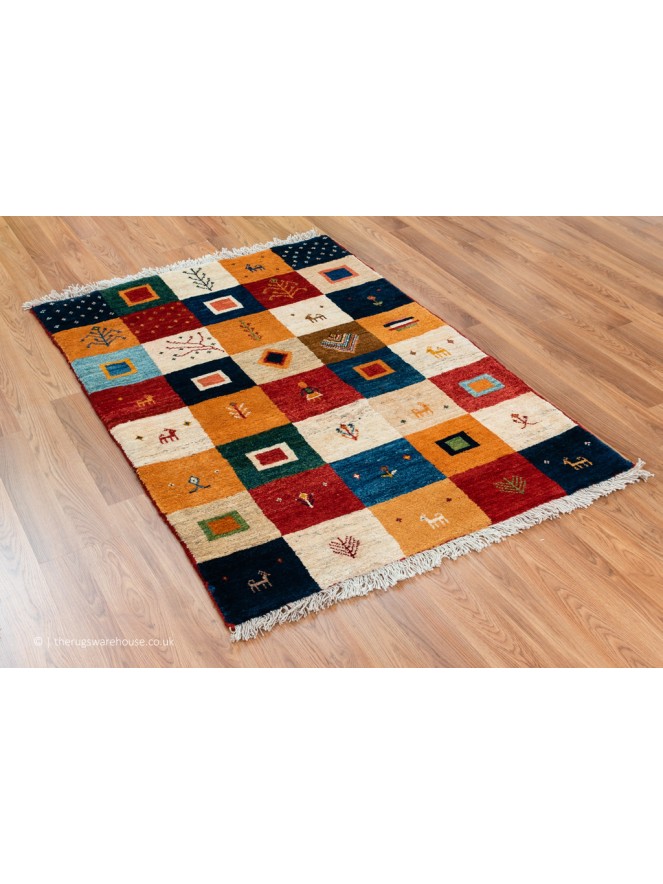 Gabbeh Big Squares Rug - 7