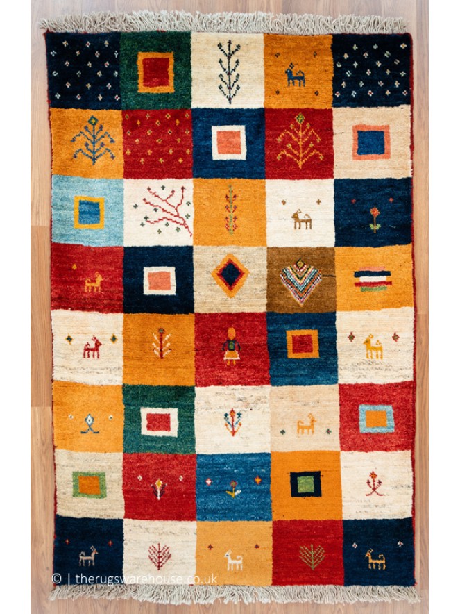 Gabbeh Big Squares Rug - 8