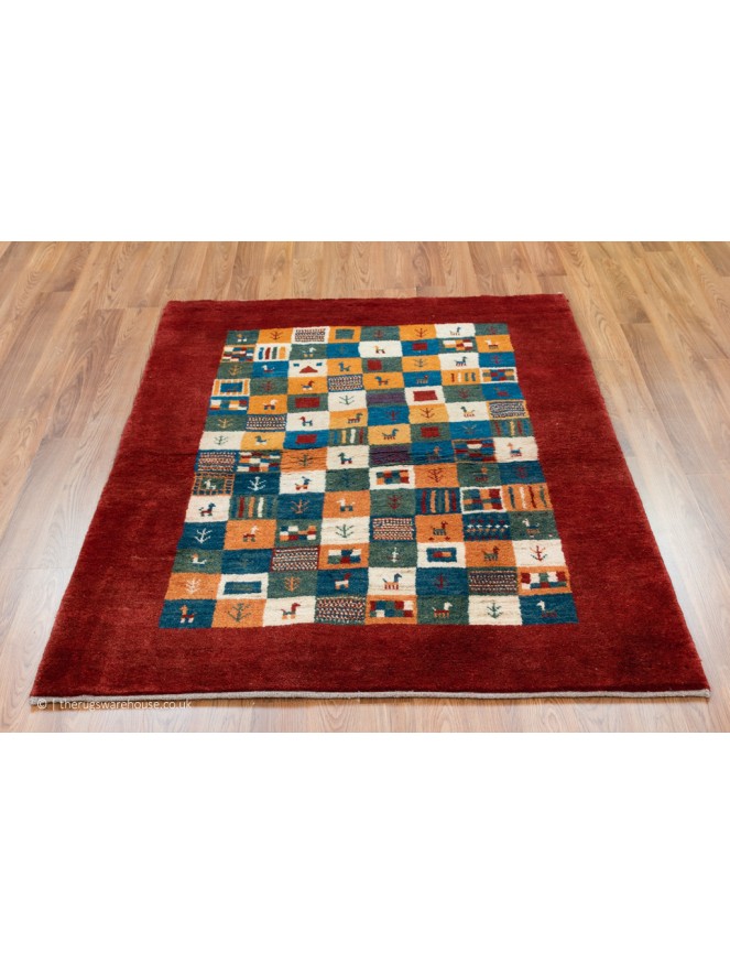 Gabbeh Borders Tribal Rug - 2