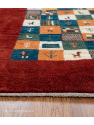 Gabbeh Borders Tribal Rug - Thumbnail - 3