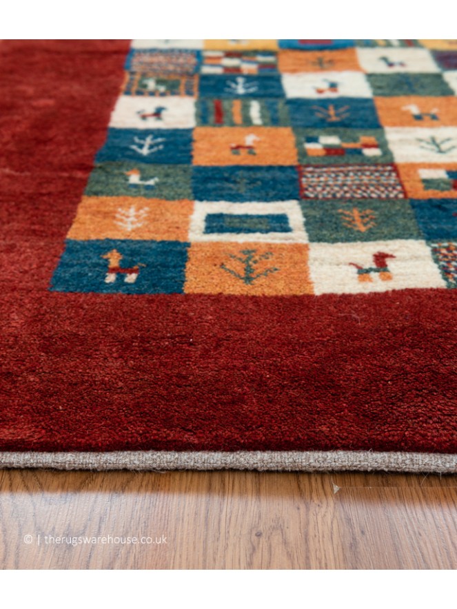 Gabbeh Borders Tribal Rug - 3