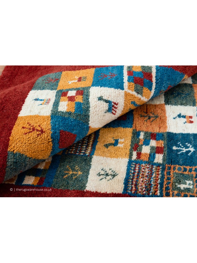 Gabbeh Borders Tribal Rug - 4