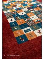 Gabbeh Borders Tribal Rug - Thumbnail - 5