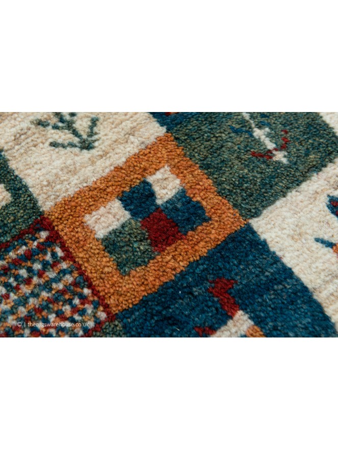 Gabbeh Borders Tribal Rug - 6