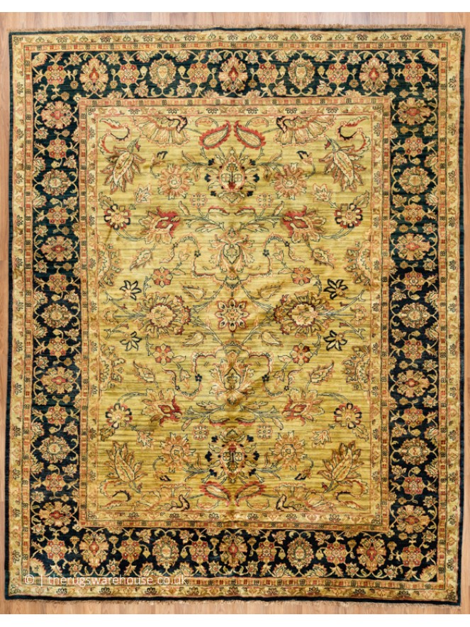 Agra Gold Green Rug - 11